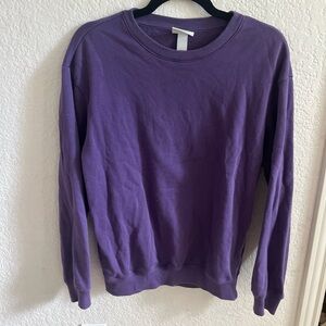 H&M Purple Crew Neck Sweater Soft Knit Classic